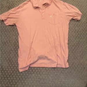 Johnnie O Men's Orange Striped Polo Shirt